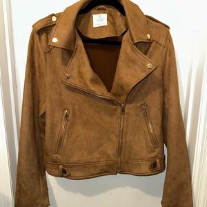 Primark Camel Suede Leather Jacket